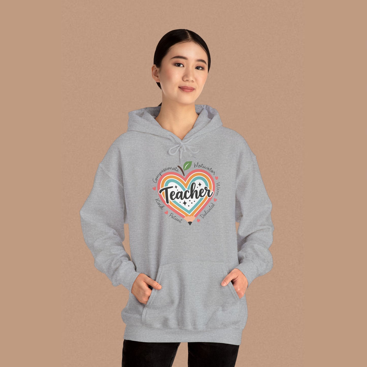 "Teacher" — Colorful Graphic Hoodie