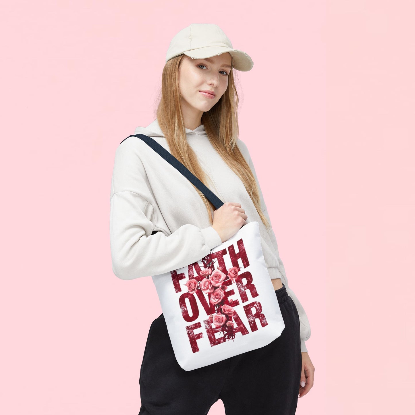 "Faith Over Fear" — Inspirational Tote Bag