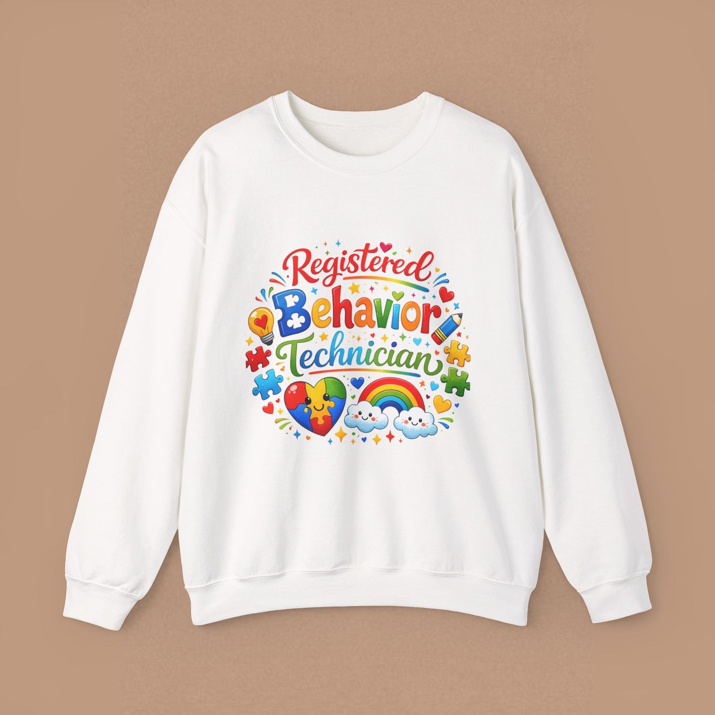 "Registered Behavior Technician" — Colorful Graphic Sweatshirt