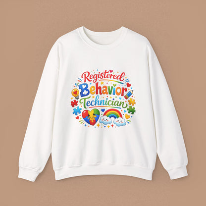 "Registered Behavior Technician" — Colorful Graphic Sweatshirt