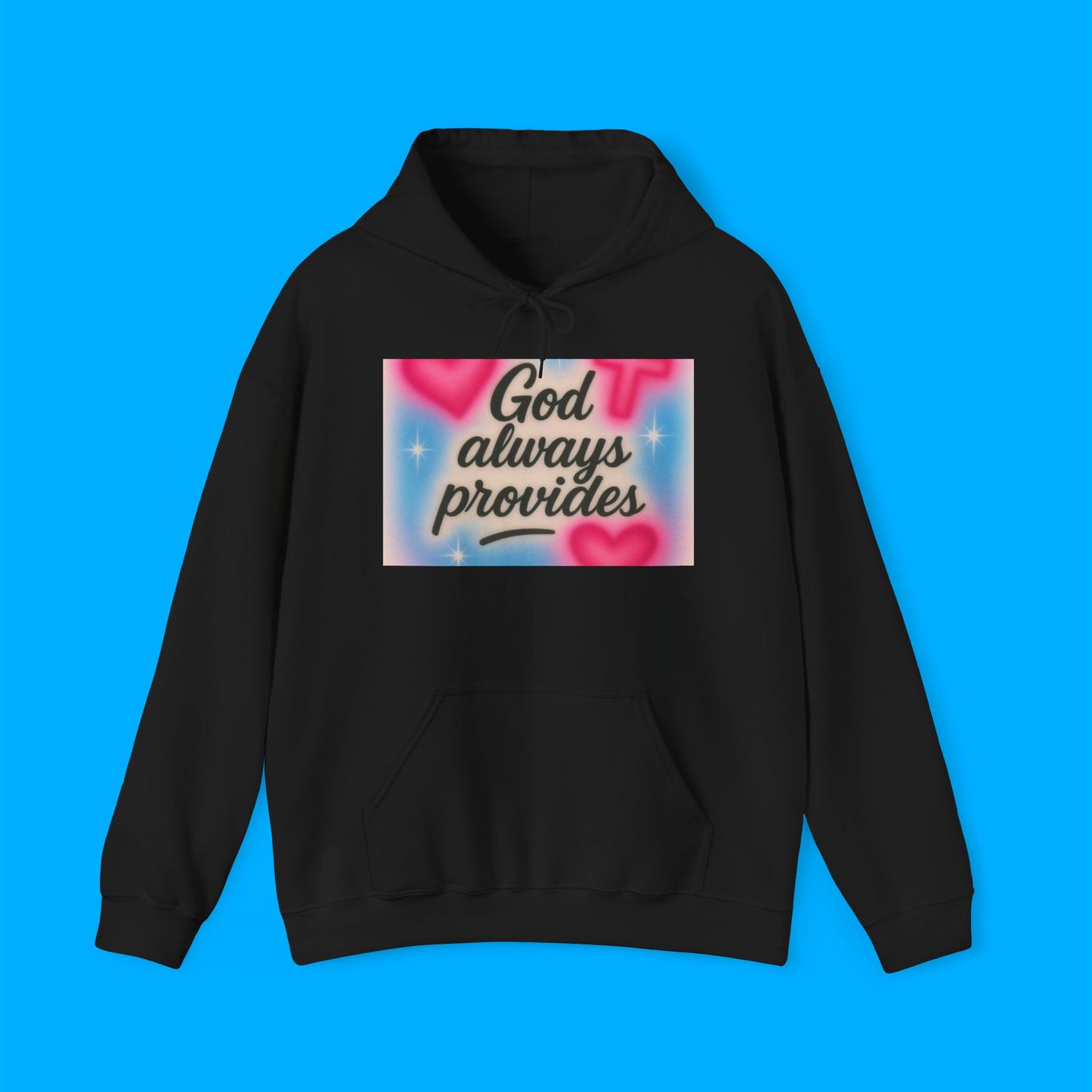 "God Always Provides" — Inspirational Graphic Hoodie