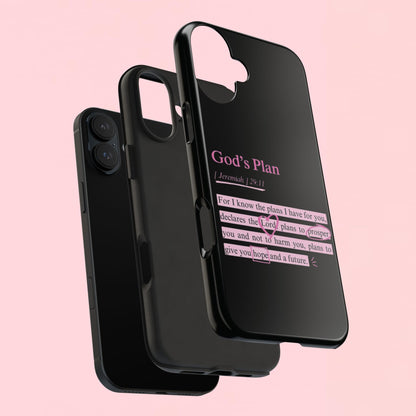 "God’s Plan Jeremiah 29:11" — Inspirational Tough Phone Case