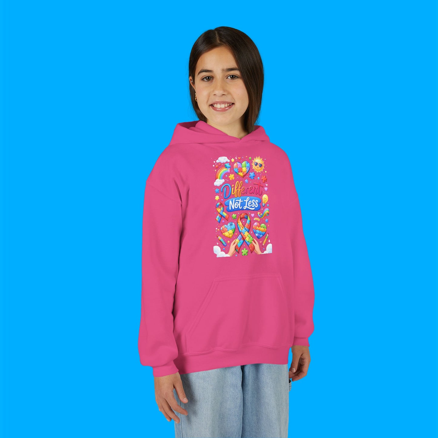 "Different Not Less" — Autism Awareness Youth Hoodie