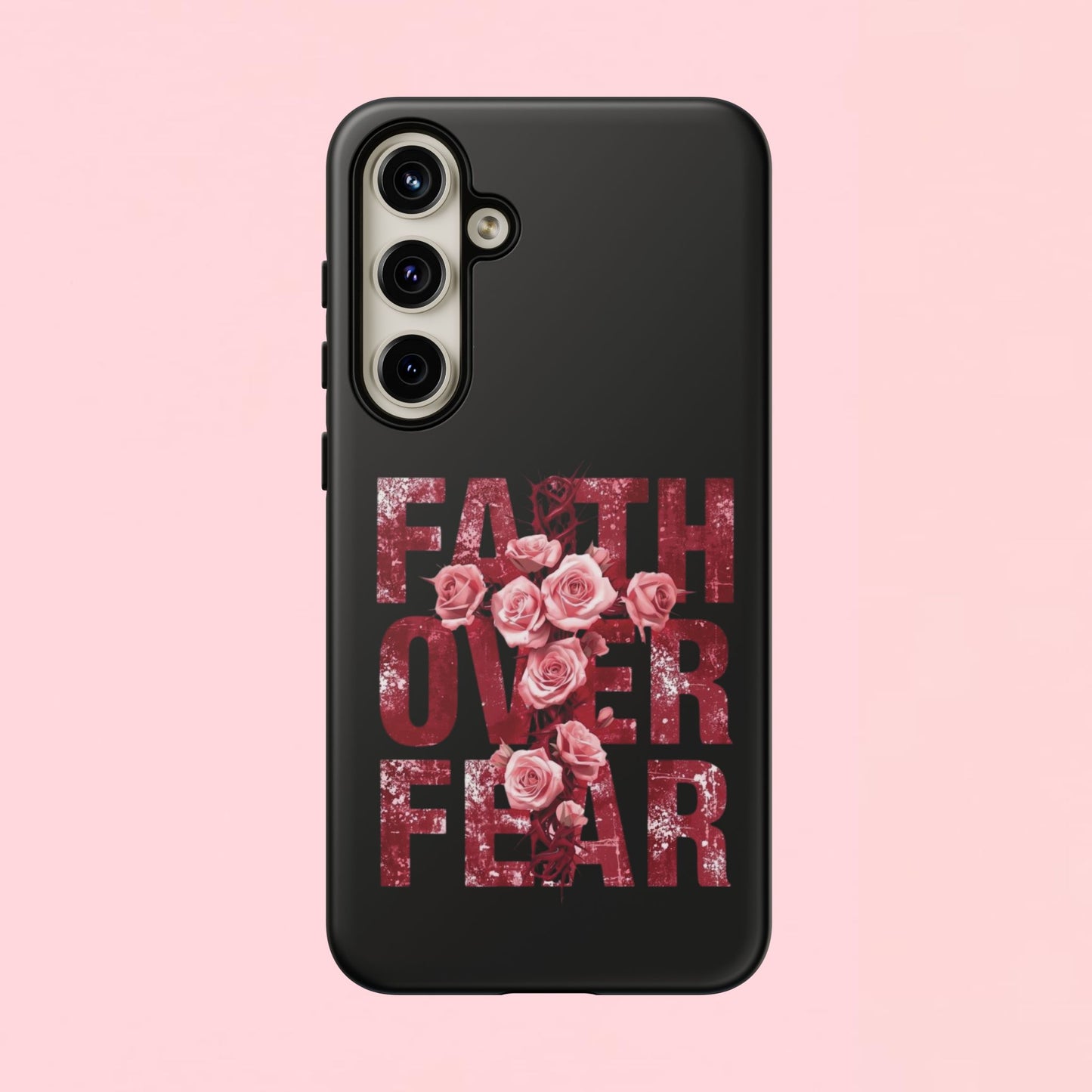 "Faith Over Fear" — Inspirational Tough Phone Case