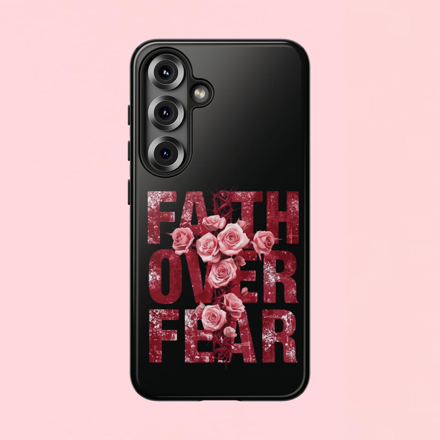 "Faith Over Fear" — Inspirational Tough Phone Case