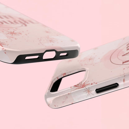 "I Am Enough" — Pink Inspirational Tough Phone Case