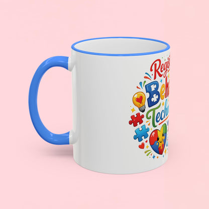 "Registered Behavior Technician" — Colorful Autism Appreciation Ceramic Mug