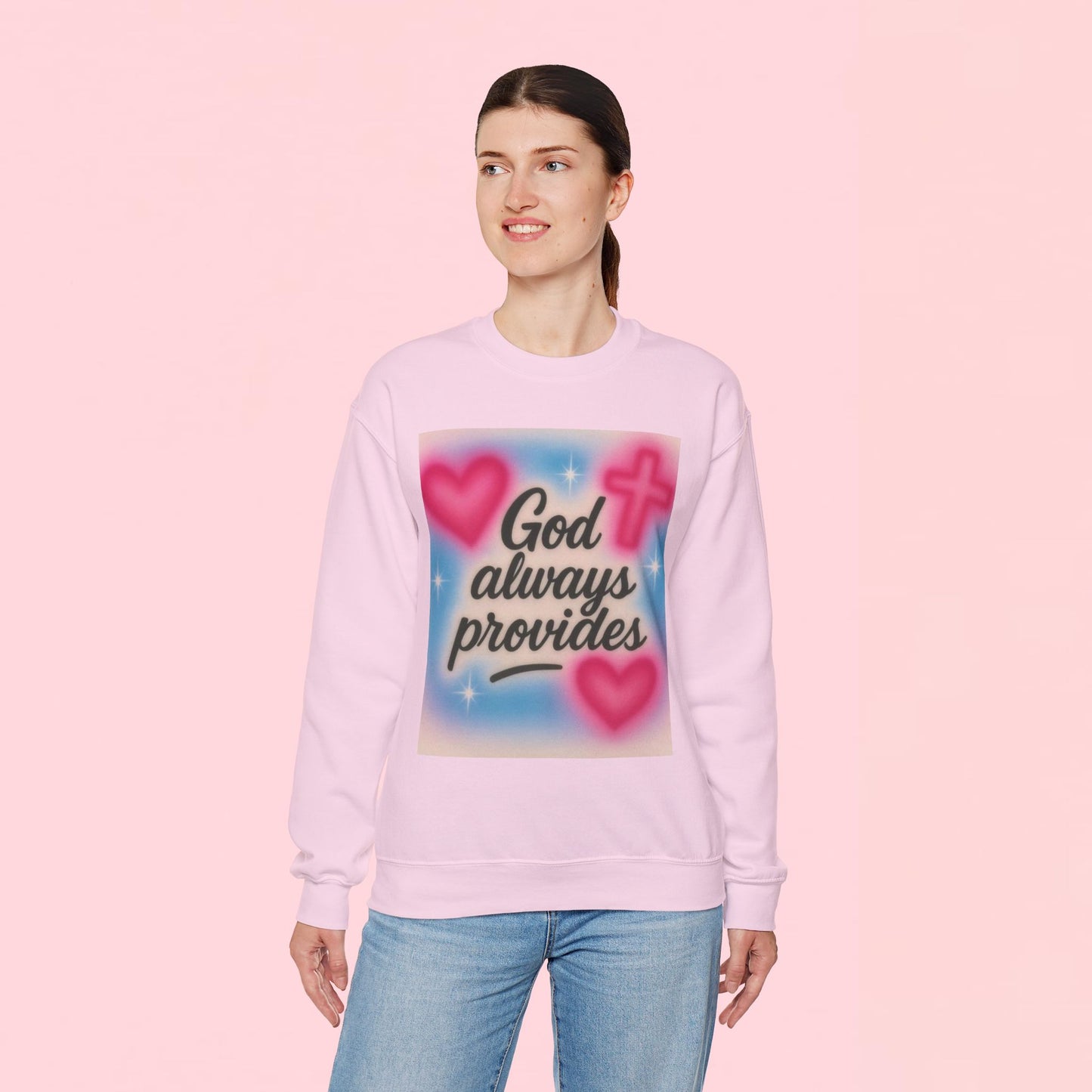 "God Always Provides" — Inspirational Graphic Sweatshirt
