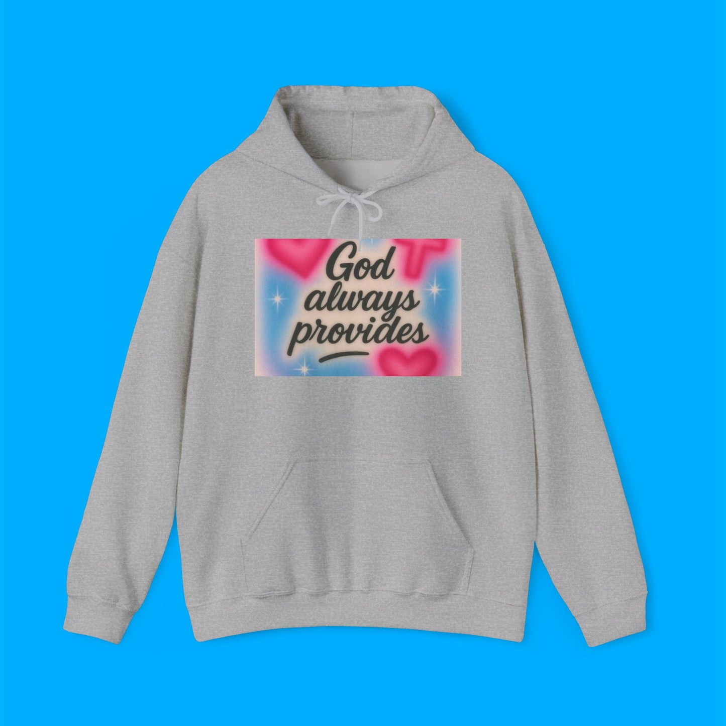 "God Always Provides" — Inspirational Graphic Hoodie