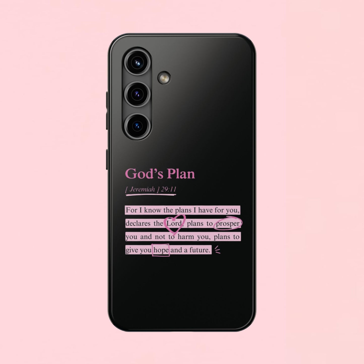 "God’s Plan Jeremiah 29:11" — Inspirational Tough Phone Case