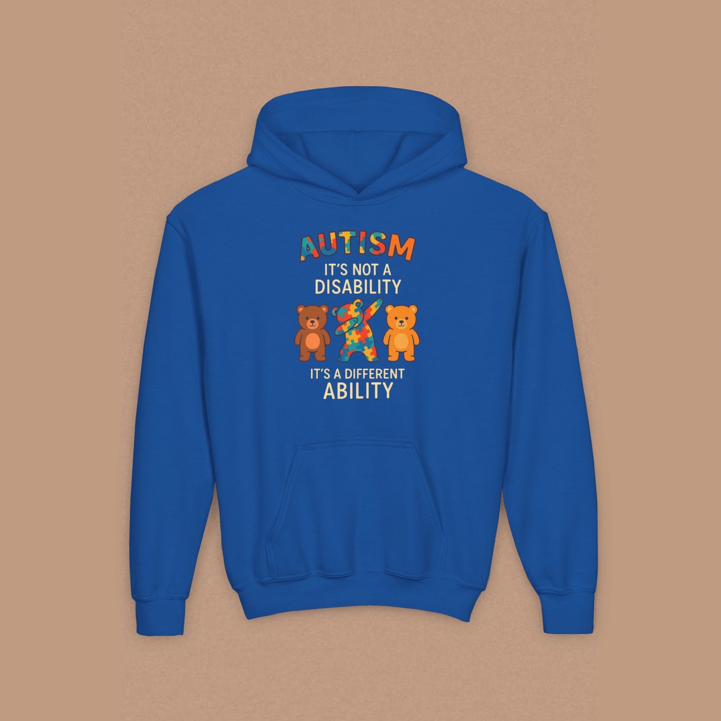 "Autism It's Not A Disability, It's A Different Ability" — Autism Awareness Youth Hoodie
