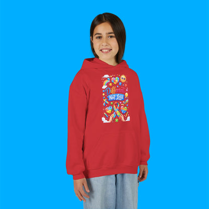 "Different Not Less" — Autism Awareness Youth Hoodie