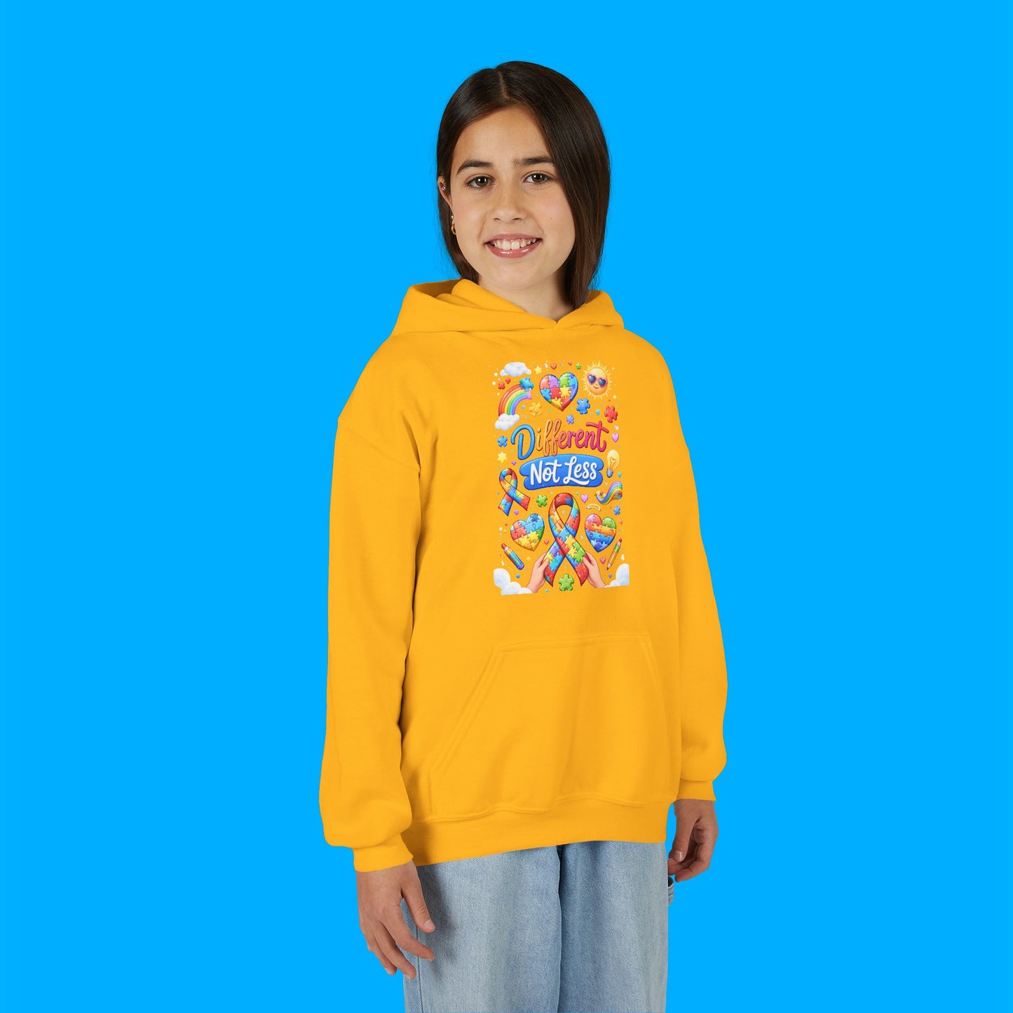"Different Not Less" — Autism Awareness Youth Hoodie