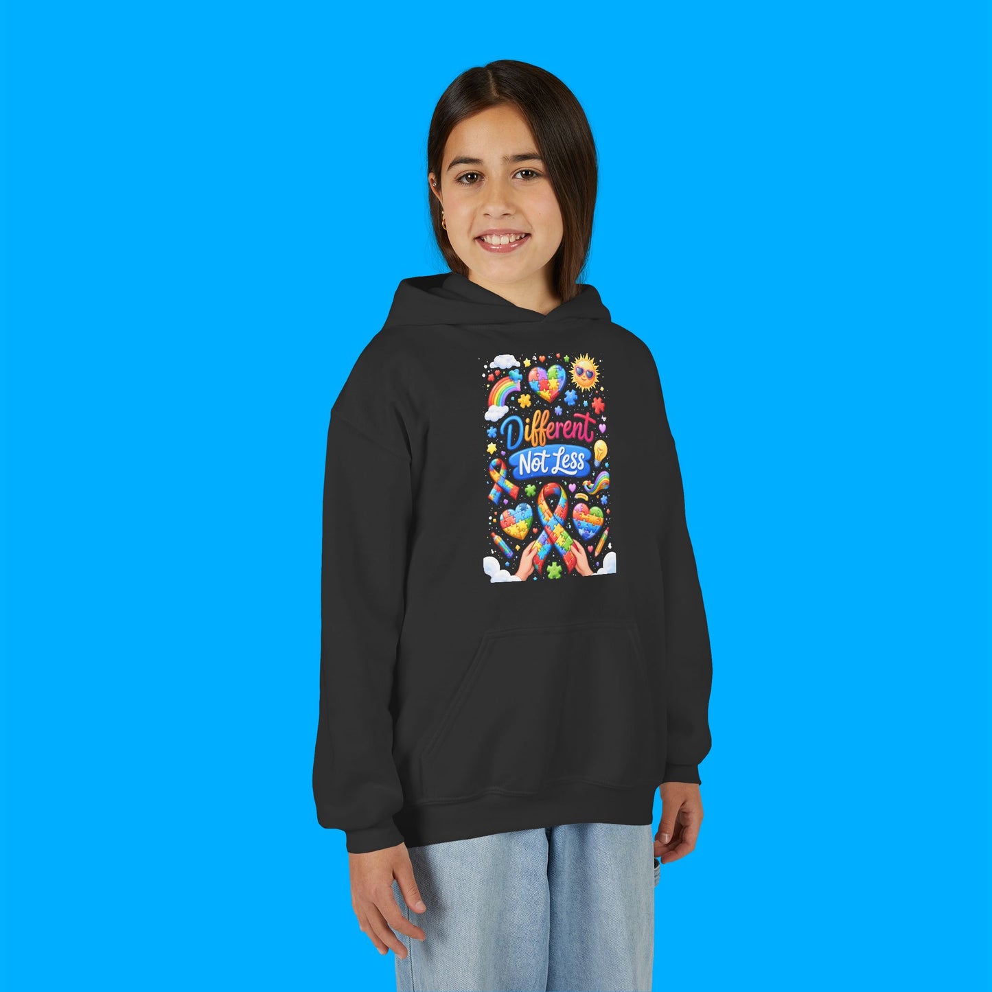 "Different Not Less" — Autism Awareness Youth Hoodie