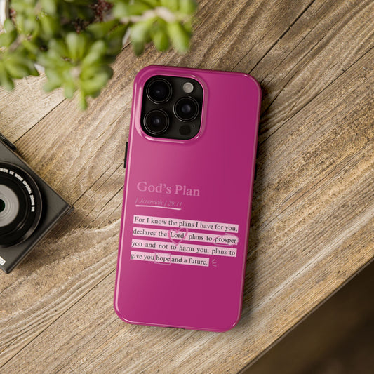 "God’s Plan Jeremiah 29:11" — Inspirational Tough Phone Case