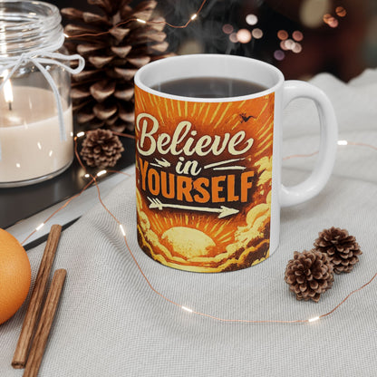 "Believe in Yourself" — Motivational Ceramic Mug
