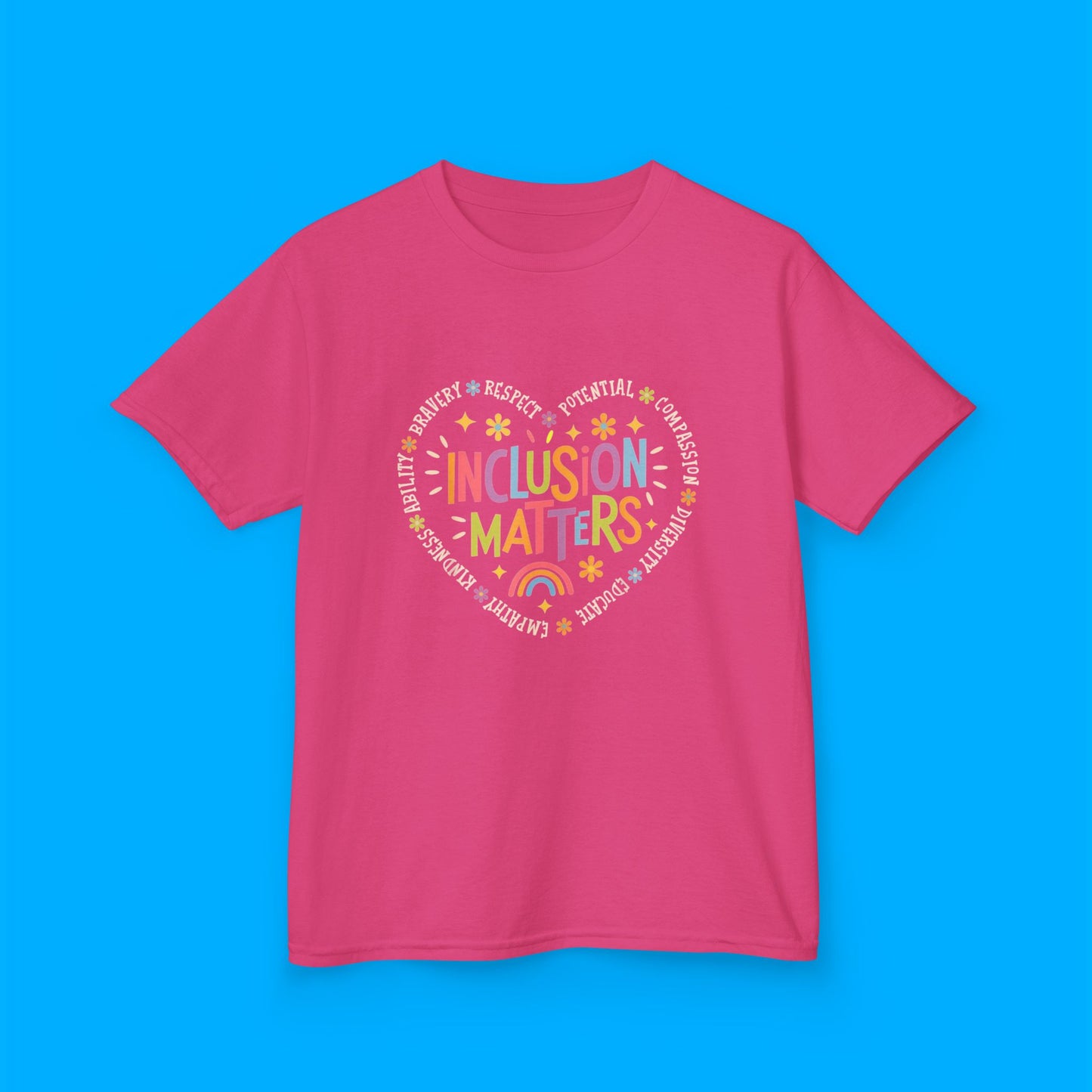 "Inclusion Matters" — Rainbow Graphic Kids Tee