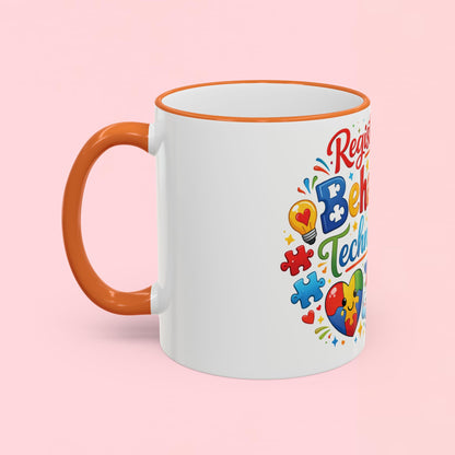 "Registered Behavior Technician" — Colorful Autism Appreciation Ceramic Mug