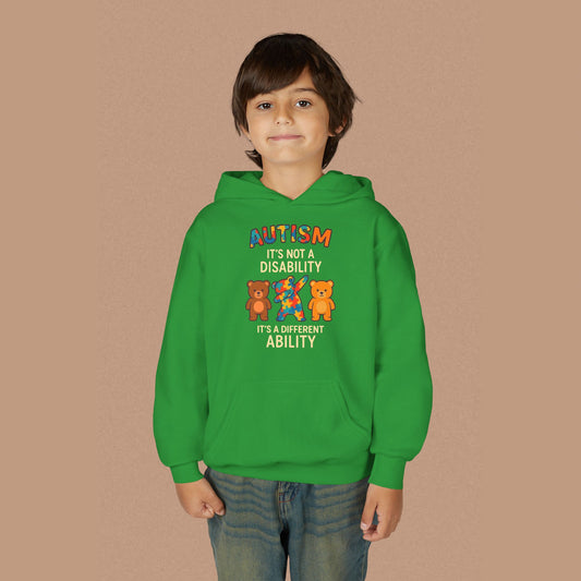 "Autism It's Not A Disability, It's A Different Ability" — Autism Awareness Youth Hoodie