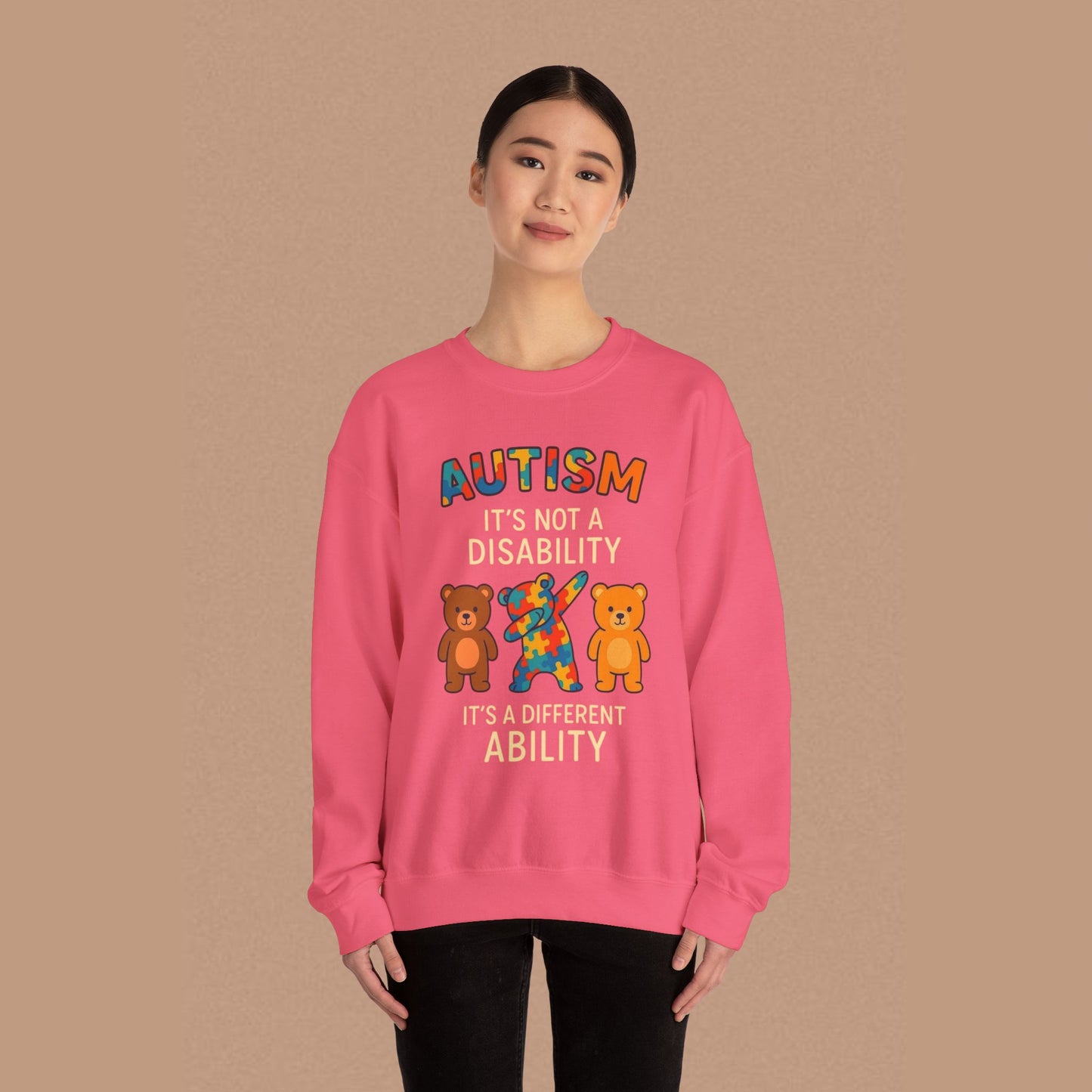 "Autism It's Not A Disability, It's A Different Ability" — Autism Awareness Sweatshirt