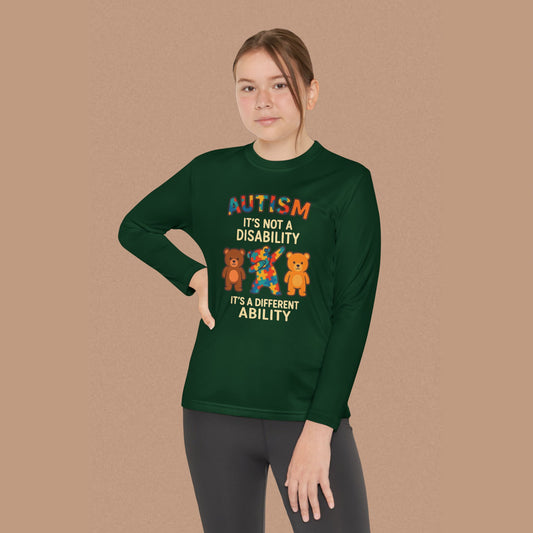 "Autism It's Not A Disability, It's A Different Ability" — Autism Awareness Youth Long Sleeve