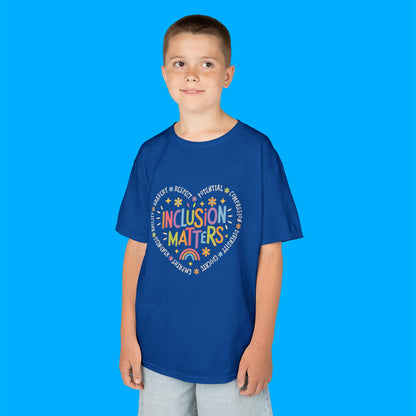 "Inclusion Matters" — Rainbow Graphic Kids Tee