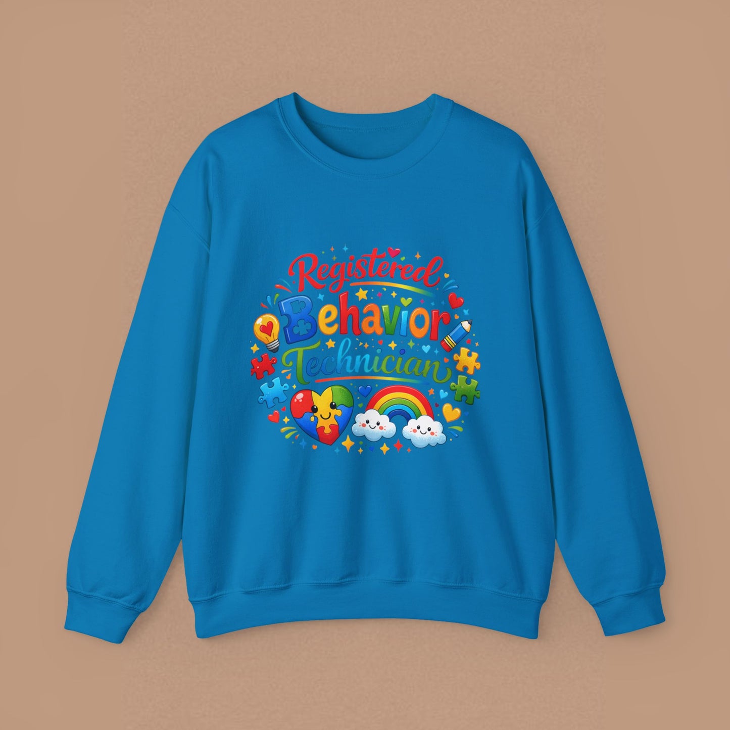 "Registered Behavior Technician" — Colorful Graphic Sweatshirt