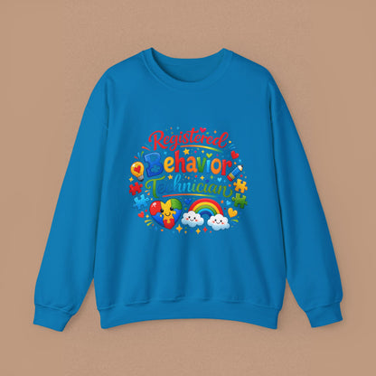 "Registered Behavior Technician" — Colorful Graphic Sweatshirt