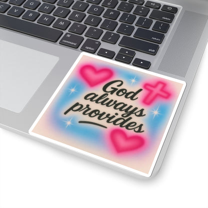 "God Always Provides" — Inspirational Kiss-Cut Sticker