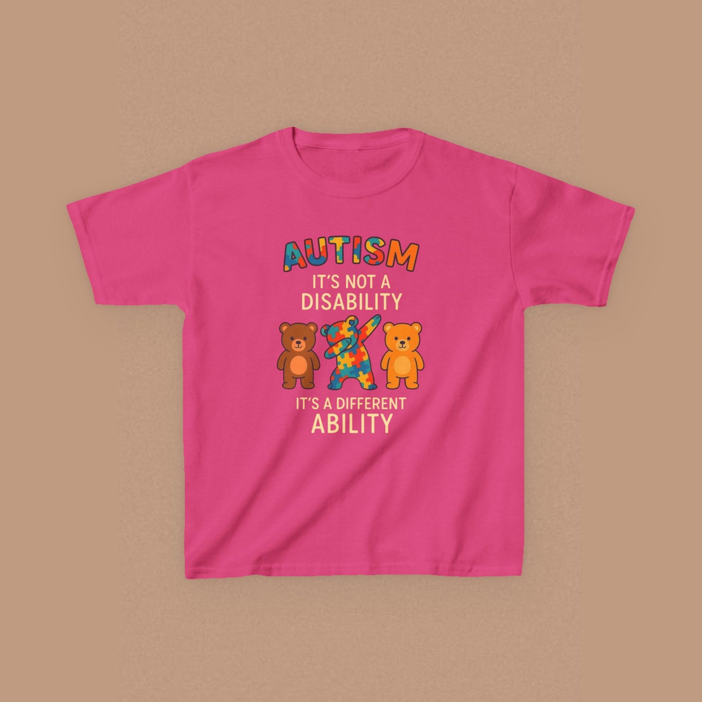 "Autism It's Not A Disability, It's A Different Ability" — Autism Awareness Kids T-Shirt
