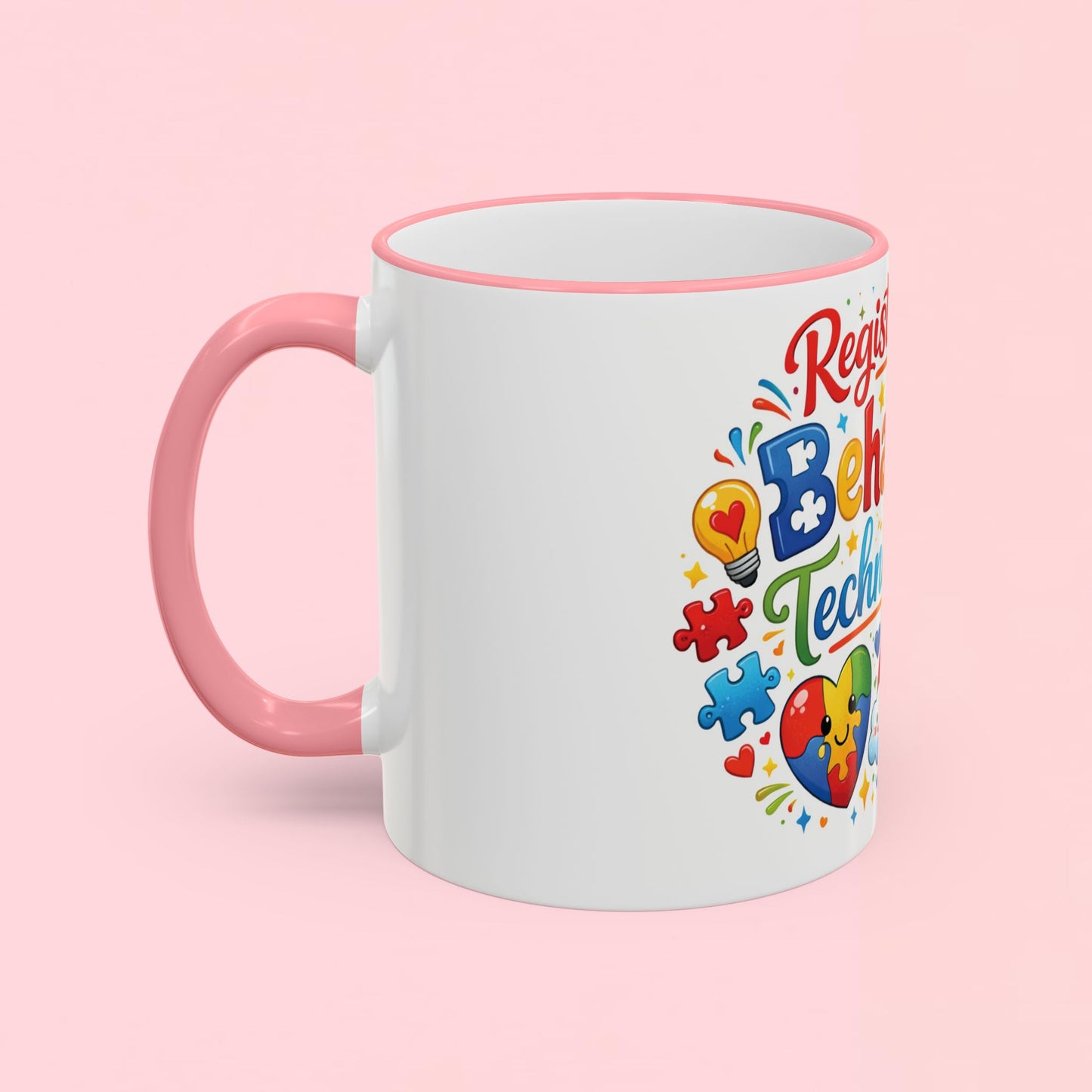 "Registered Behavior Technician" — Colorful Autism Appreciation Ceramic Mug