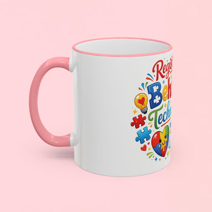 "Registered Behavior Technician" — Colorful Autism Appreciation Ceramic Mug