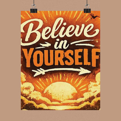 "Believe in Yourself" Matte Poster — Motivational Wall Art for Office & Home