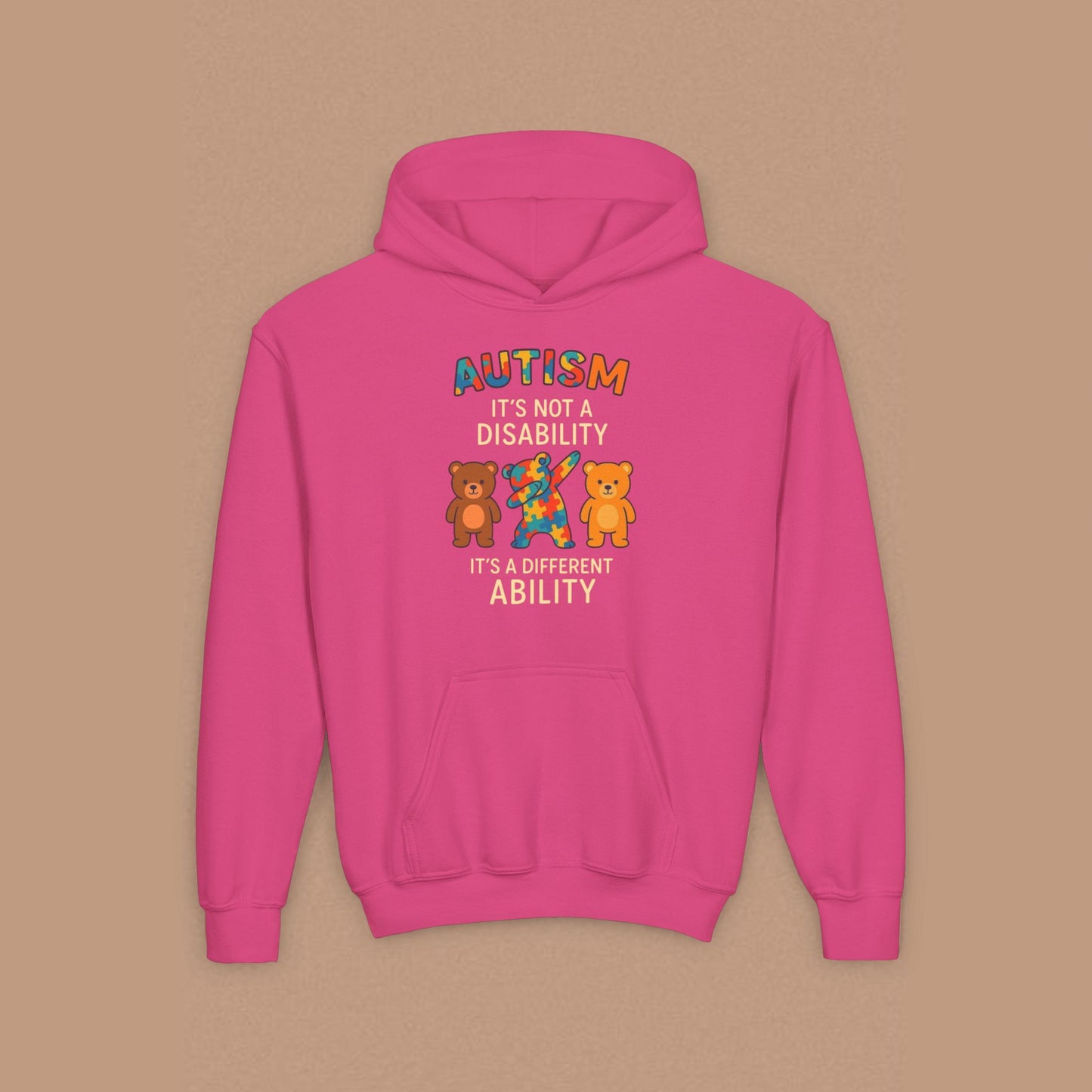 "Autism It's Not A Disability, It's A Different Ability" — Autism Awareness Youth Hoodie