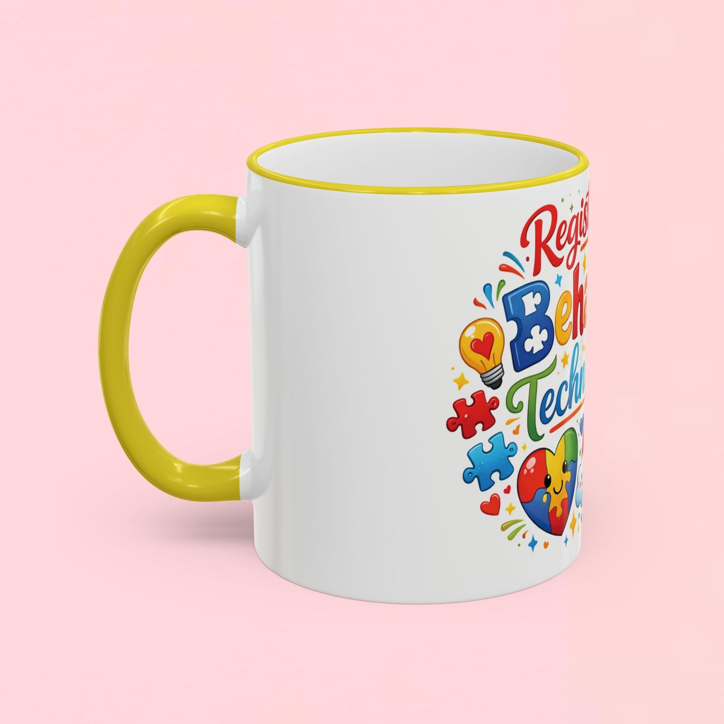 "Registered Behavior Technician" — Colorful Autism Appreciation Ceramic Mug