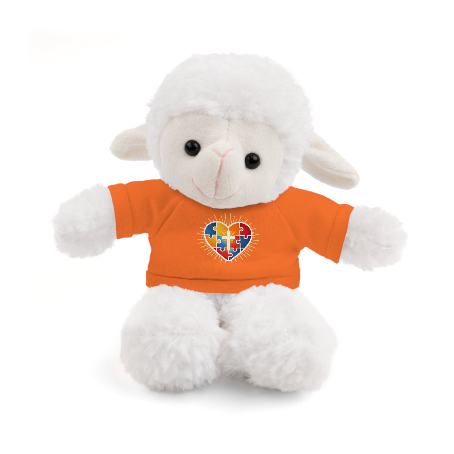 "Autism Puzzle Heart" — Teddy Plush Bear with Tee