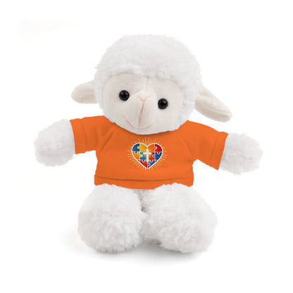"Autism Puzzle Heart" — Teddy Plush Bear with Tee