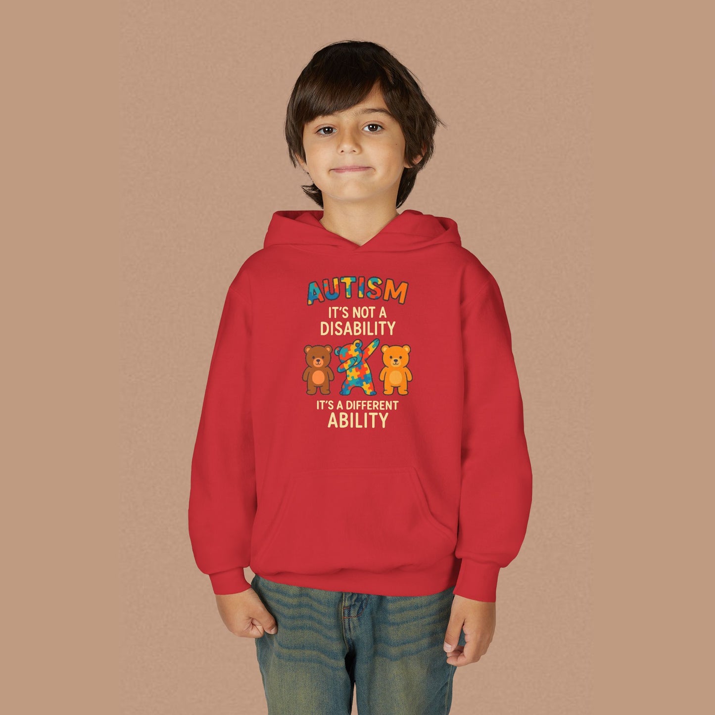 "Autism It's Not A Disability, It's A Different Ability" — Autism Awareness Youth Hoodie