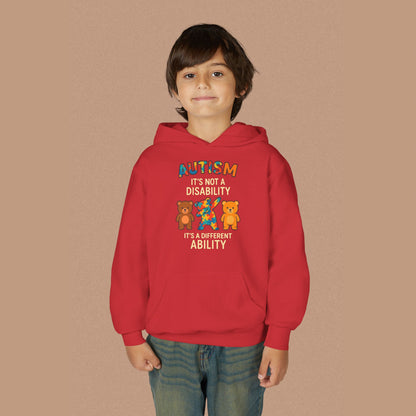 "Autism It's Not A Disability, It's A Different Ability" — Autism Awareness Youth Hoodie