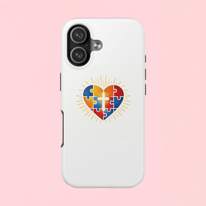 "Autism Puzzle Heart" — Tough Phone Case