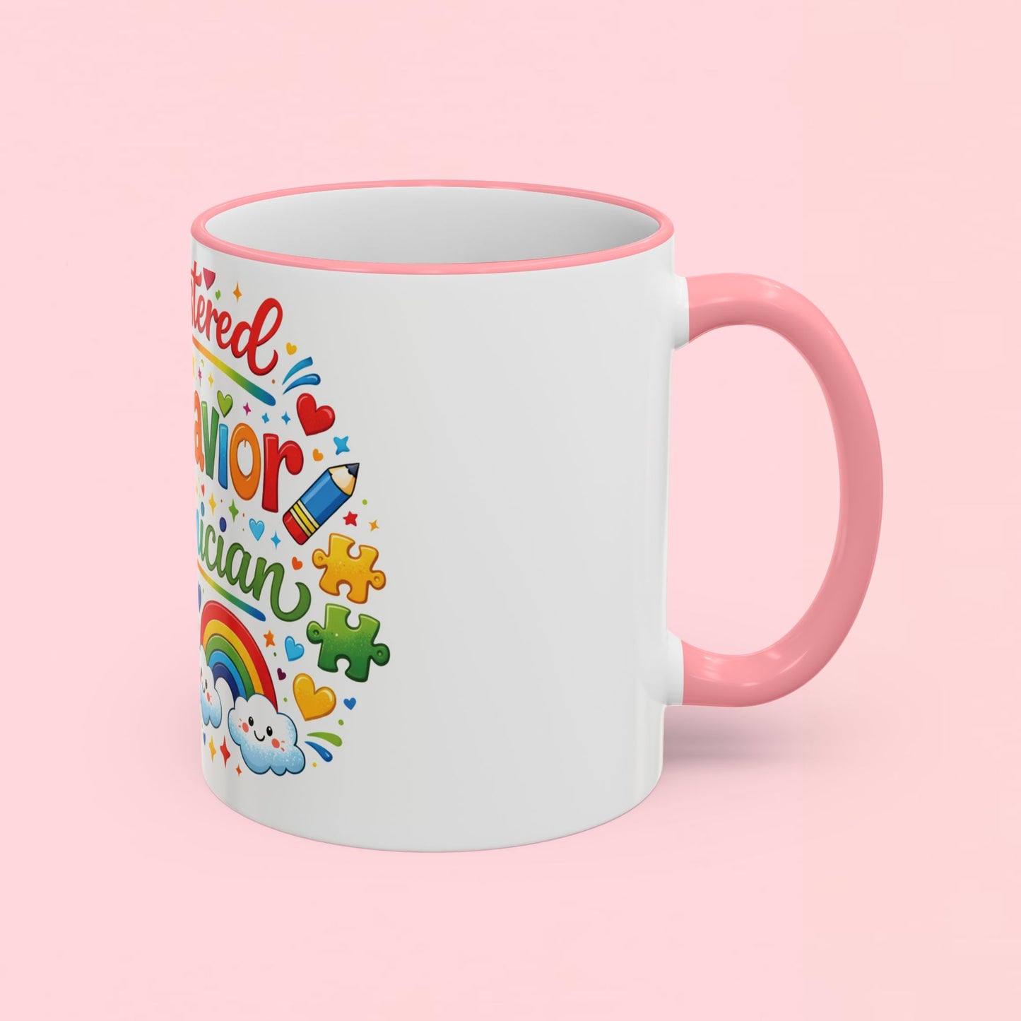 "Registered Behavior Technician" — Colorful Autism Appreciation Ceramic Mug