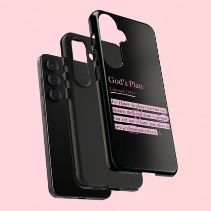 "God’s Plan Jeremiah 29:11" — Inspirational Tough Phone Case