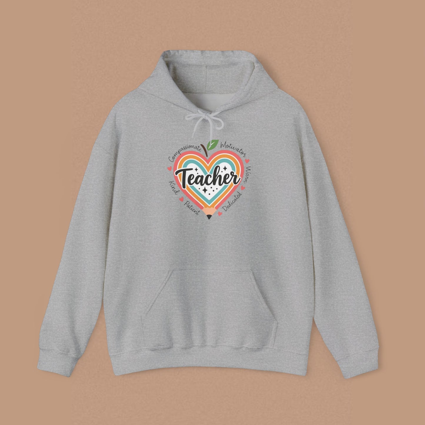 "Teacher" — Colorful Graphic Hoodie