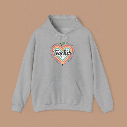 "Teacher" — Colorful Graphic Hoodie