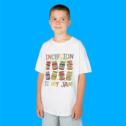 "Inclusion Is My Jam" — Rainbow Graphic Kids Tee