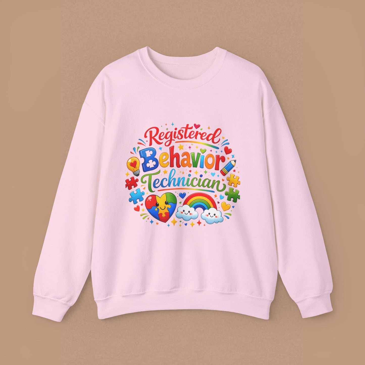 "Registered Behavior Technician" — Colorful Graphic Sweatshirt