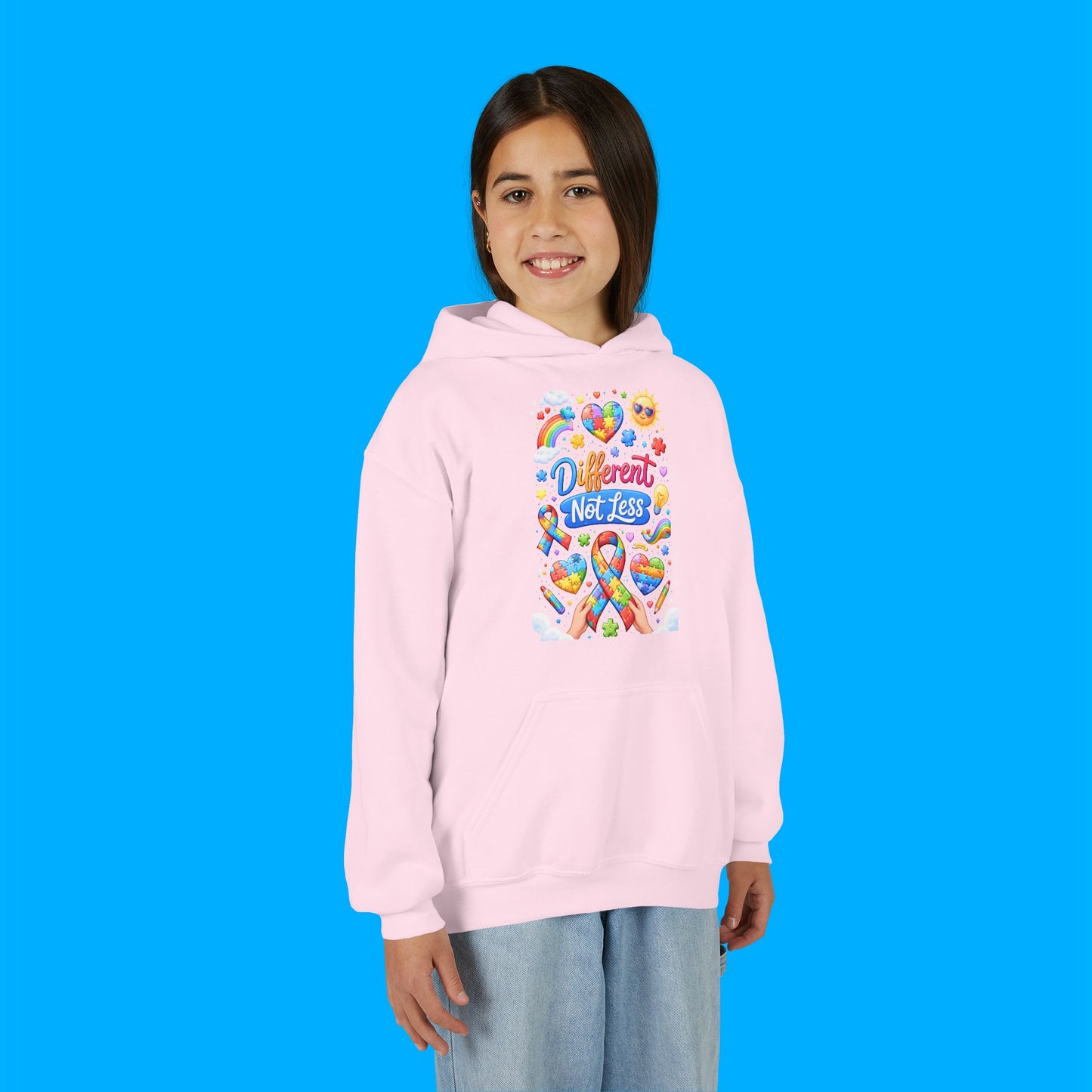 "Different Not Less" — Autism Awareness Youth Hoodie