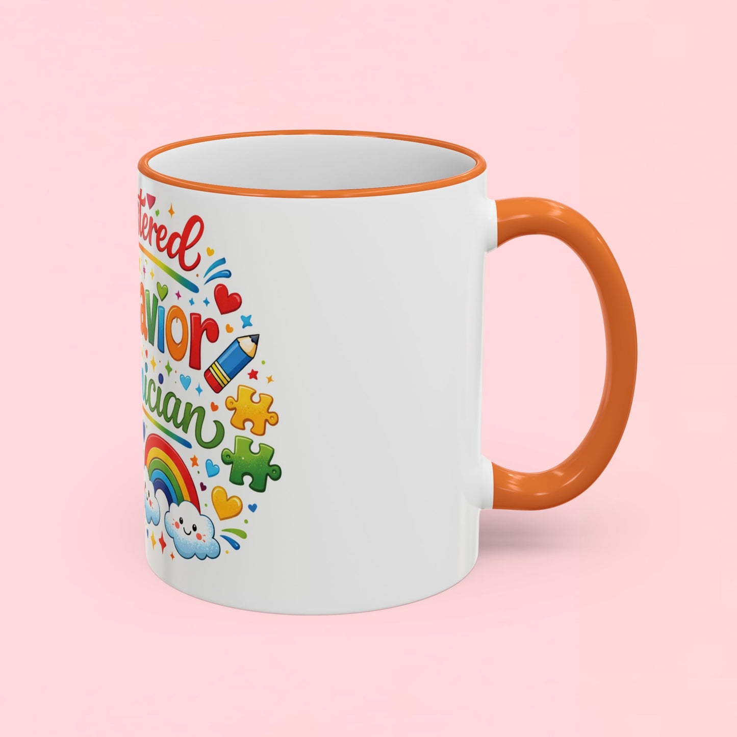 "Registered Behavior Technician" — Colorful Autism Appreciation Ceramic Mug