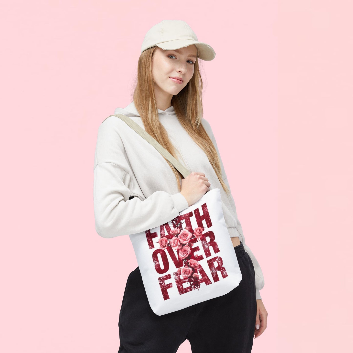 "Faith Over Fear" — Inspirational Tote Bag