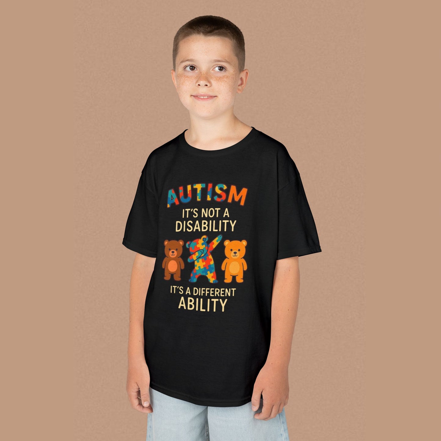 "Autism It's Not A Disability, It's A Different Ability" — Autism Awareness Kids T-Shirt